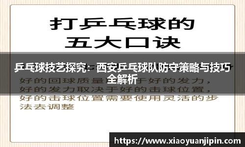 乒乓球技艺探究：西安乒乓球队防守策略与技巧全解析