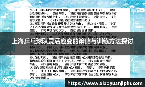 上海乒乓球队灵活应变的策略与训练方法探讨
