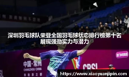 深圳羽毛球队荣登全国羽毛球状态排行榜第十名展现强劲实力与潜力